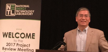 Chunshan Song presenting University Coalition for Fossil Energy Research at NETL's 2017 Crosscutting Research meeting. IMAGE: Curtiosy of NETL