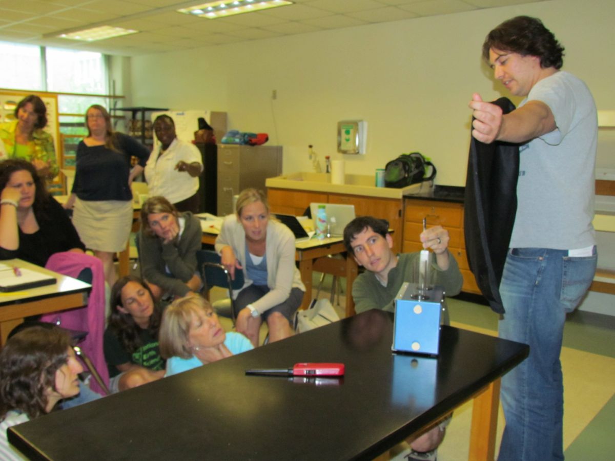Photos of teachers in last year’s climate workshop from www.paesta.psu.edu.