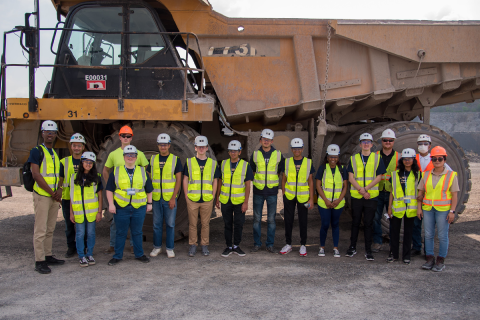 As part of the Mining Rocks! Summer Camp, high school students toured a local quarry with faculty and graduate students from the mining engineering program in the John and Willie Leone Family Department of Energy and Mineral Engineering. Credit: David Kubarek / Penn State. Creative Commons