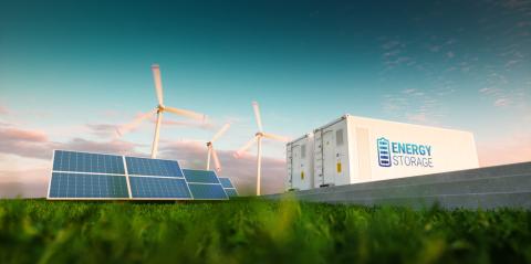 Windmills and battery storage