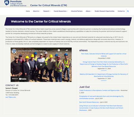 Penn State’s Center for Critical Minerals launches new website