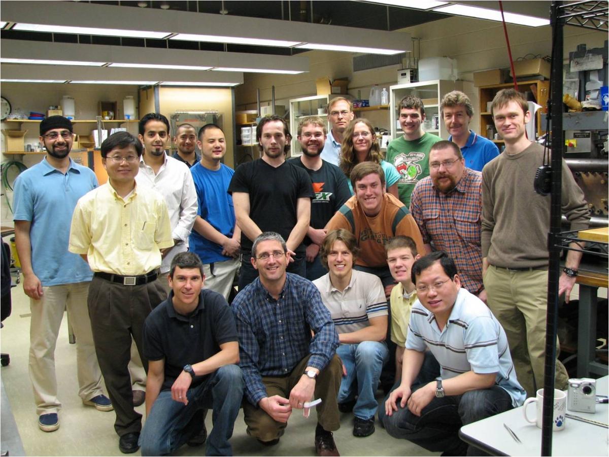 Students and faculty from the G3 Center. Derek Elsworth is first from right in back row.