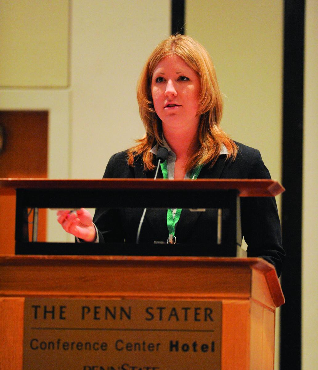 Nicole Reed speaks during the PA Home Energy Conference.