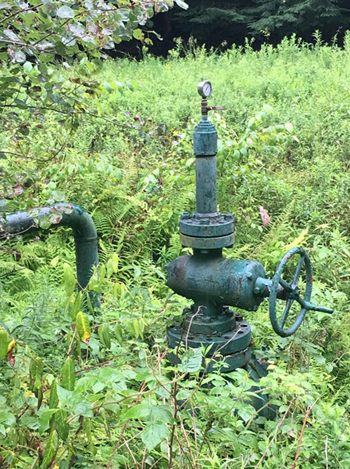 A sealed gas well in Moshannon State Forest.  Credit: Pennsylvania Department of Environmental Protection. All Rights Reserved.