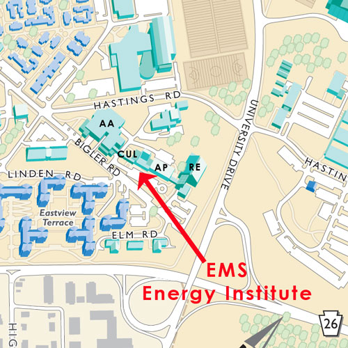 EMS Energy Institue campus map location