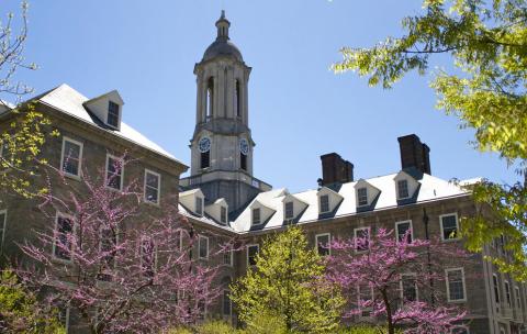 Photo of Old Main on campus