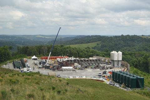 Marcellus Shale drilling site in southwestern Pennsylvania.